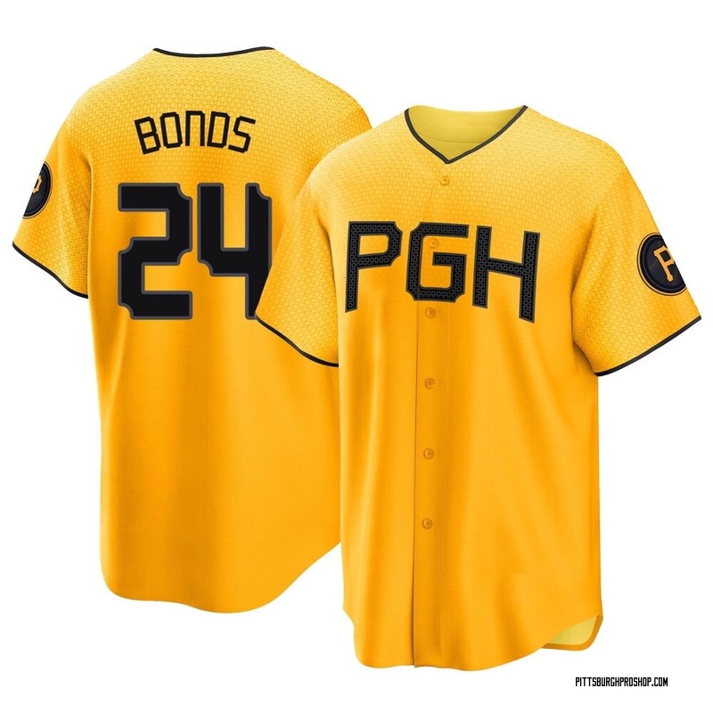 Barry Bonds Men's Pittsburgh Pirates 2023 City Connect Jersey - Gold Replica