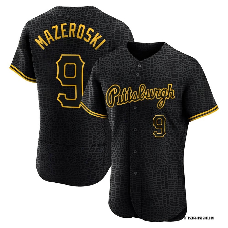 Bill Mazeroski Signed Authentic Pittsburgh Pirates Black Jersey
