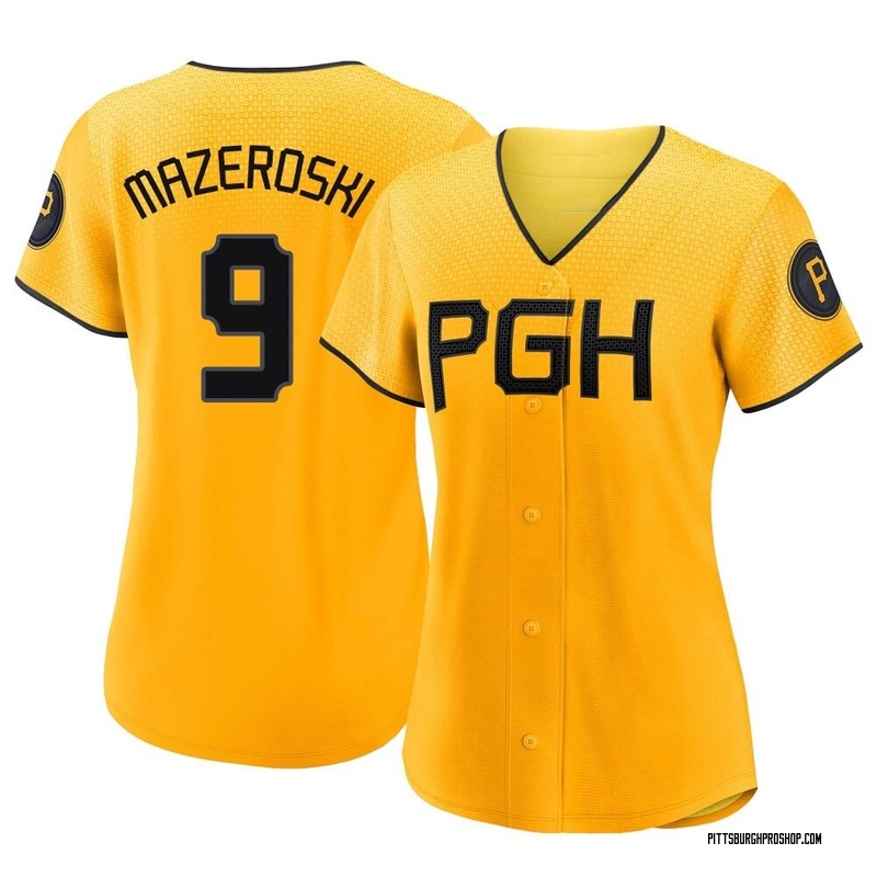 Bill Mazeroski Pittsburgh Pirates Women's Backer Slim Fit T-Shirt - Ash