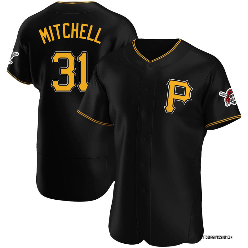 Cal Mitchell Men's Pittsburgh Pirates Alternate Jersey - Black Authentic