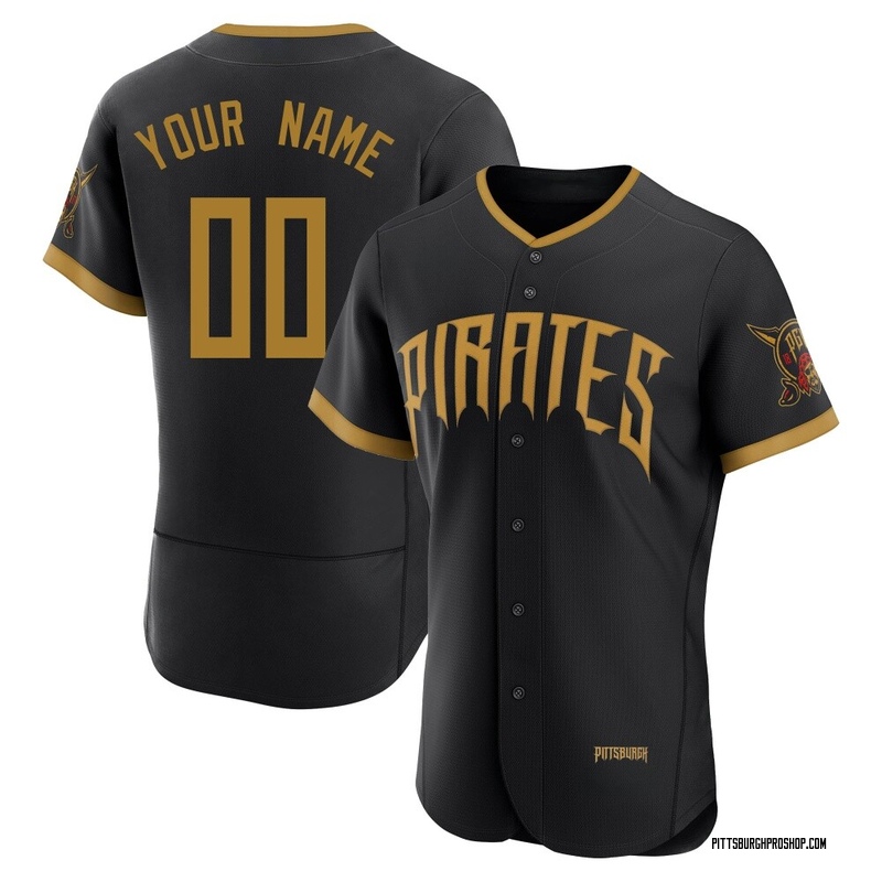 Custom Men's Pittsburgh Pirates 2026 City Connect Stadium Jersey - Black Authentic