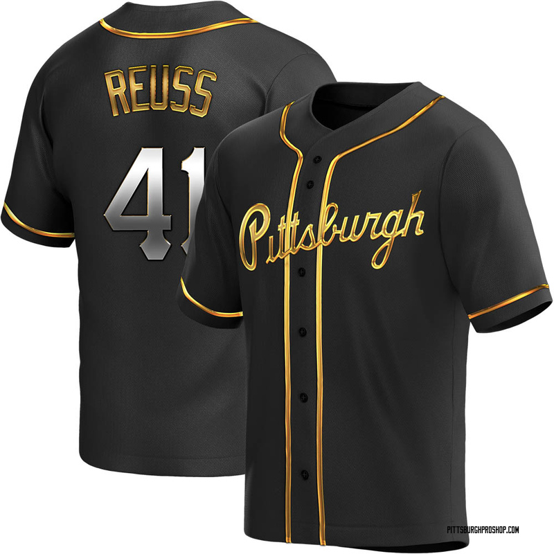 Jerry Reuss Men's Pittsburgh Pirates Alternate Jersey - Black Golden Replica