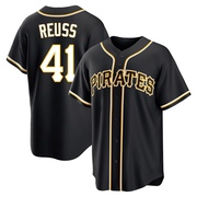 Jerry Reuss Men's Pittsburgh Pirates Fashion Out Jersey - Black Replica