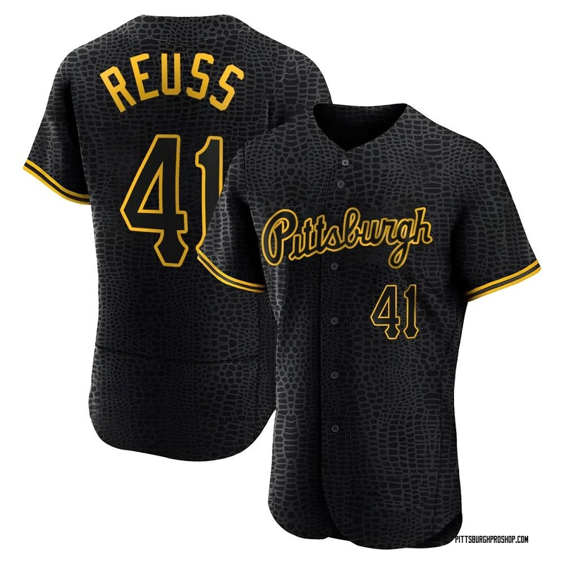 Jerry Reuss Men's Pittsburgh Pirates Snake Skin City Jersey - Black Authentic
