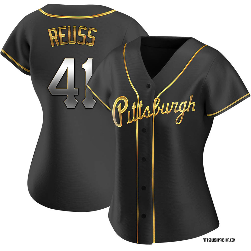 Jerry Reuss Women's Pittsburgh Pirates Alternate Jersey - Black Golden Replica