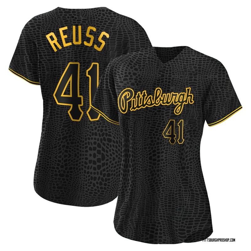 Jerry Reuss Women's Pittsburgh Pirates Snake Skin City Jersey - Black Authentic