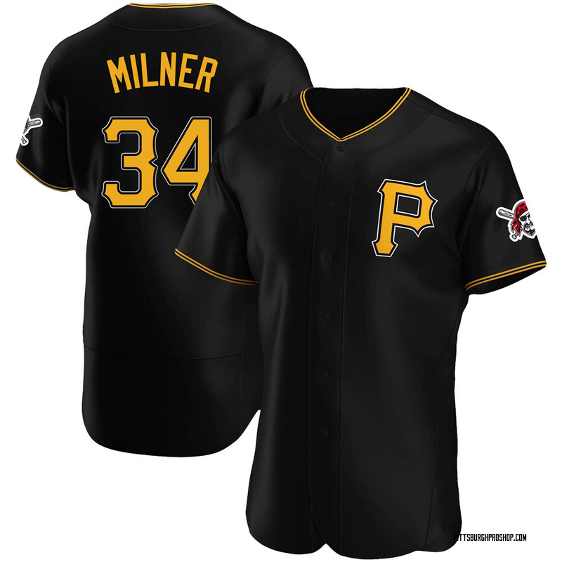 John Milner Men's Pittsburgh Pirates Alternate Jersey - Black Authentic