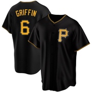 Konnor Griffin Men's Pittsburgh Pirates Alternate Jersey - Black Replica