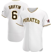 Konnor Griffin Men's Pittsburgh Pirates Home Jersey - White Authentic