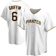 Konnor Griffin Men's Pittsburgh Pirates Home Jersey - White Replica