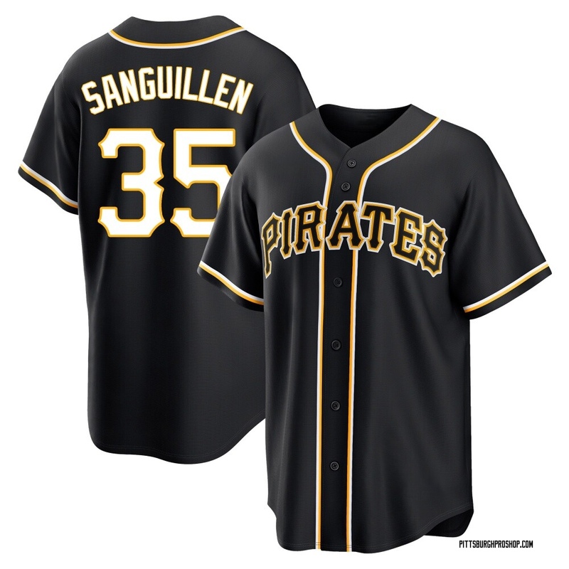 Manny Sanguillen Men's Pittsburgh Pirates Fashion Out Jersey - Black Replica