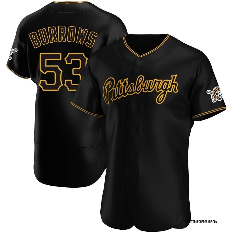 Mike Burrows Men's Pittsburgh Pirates Alternate Team Jersey - Black Authentic