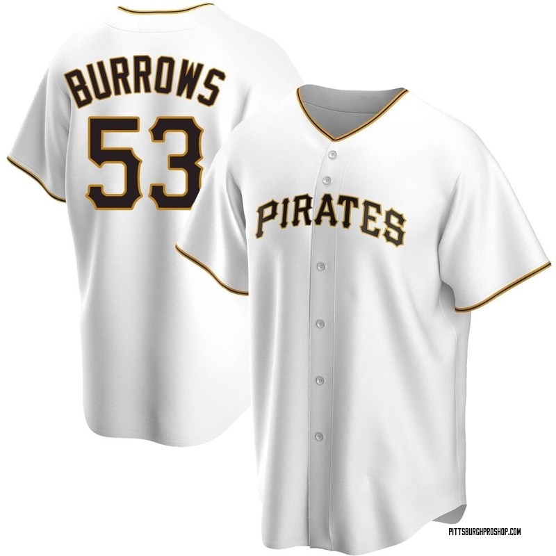 Mike Burrows Men's Pittsburgh Pirates Home Jersey - White Replica