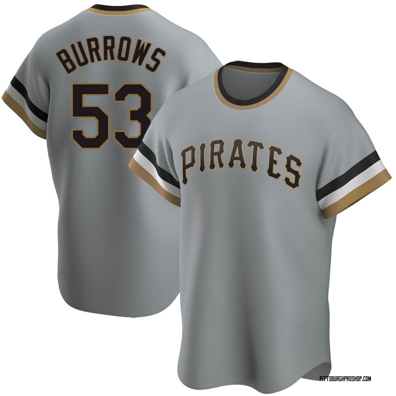 Mike Burrows Men's Pittsburgh Pirates Road Cooperstown Collection Jersey - Gray Replica