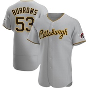 Mike Burrows Men's Pittsburgh Pirates Road Jersey - Gray Authentic