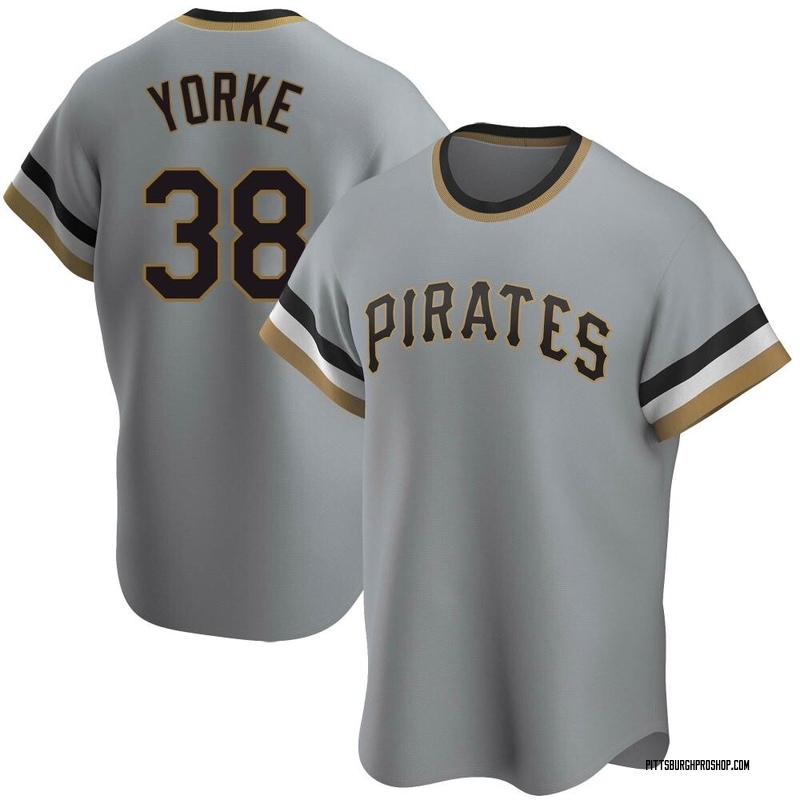 Nick Yorke Men's Pittsburgh Pirates Road Cooperstown Collection Jersey - Gray Replica