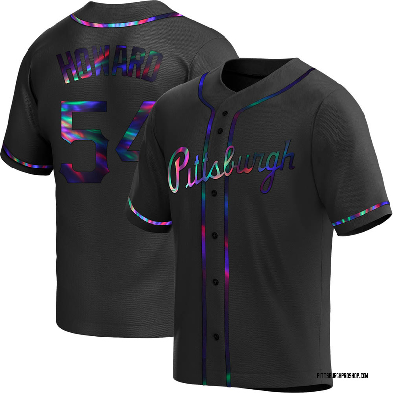Sam Howard Men's Pittsburgh Pirates Alternate Jersey - Black Holographic Replica