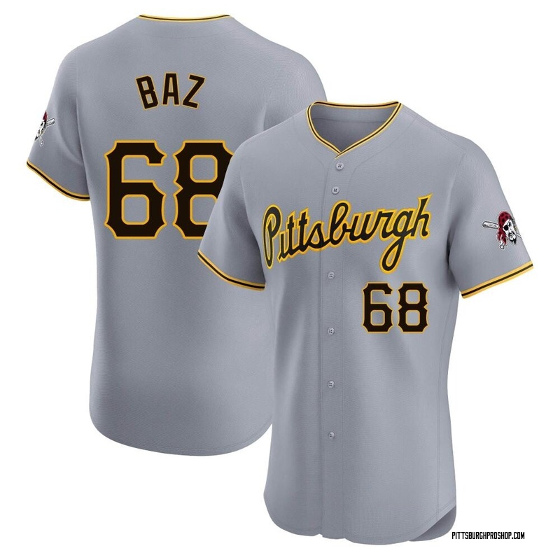 Shane Baz Men's Pittsburgh Pirates Road Jersey - Gray Elite