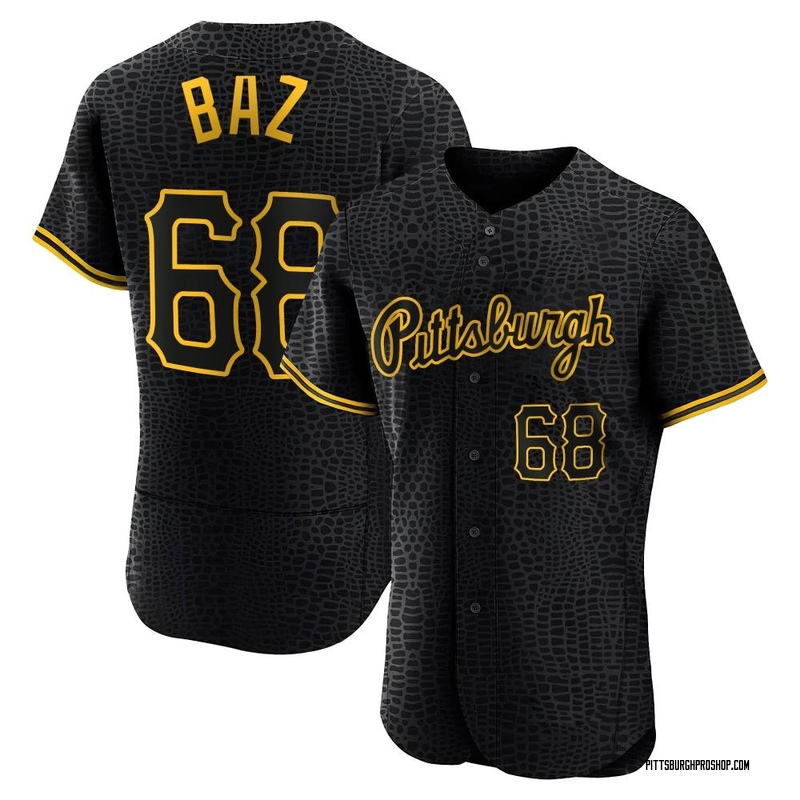Shane Baz Men's Pittsburgh Pirates Snake Skin City Jersey - Black Authentic