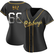 Shane Baz Women's Pittsburgh Pirates Alternate Jersey - Black Golden Replica