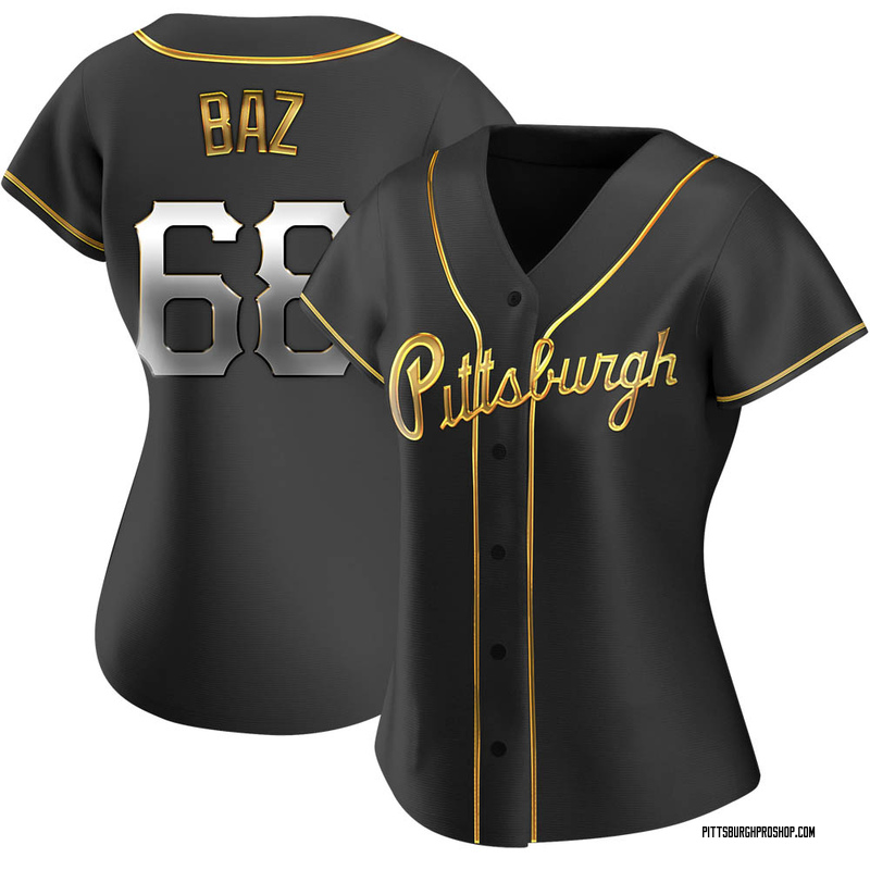 Shane Baz Women's Pittsburgh Pirates Alternate Jersey - Black Golden Replica