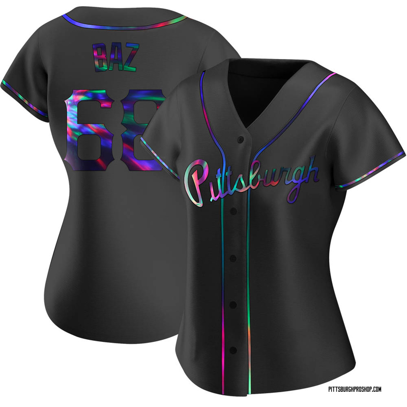 Shane Baz Women's Pittsburgh Pirates Alternate Jersey - Black Holographic Replica