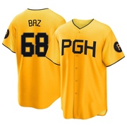 Shane Baz Youth Pittsburgh Pirates 2023 City Connect Jersey - Gold Replica