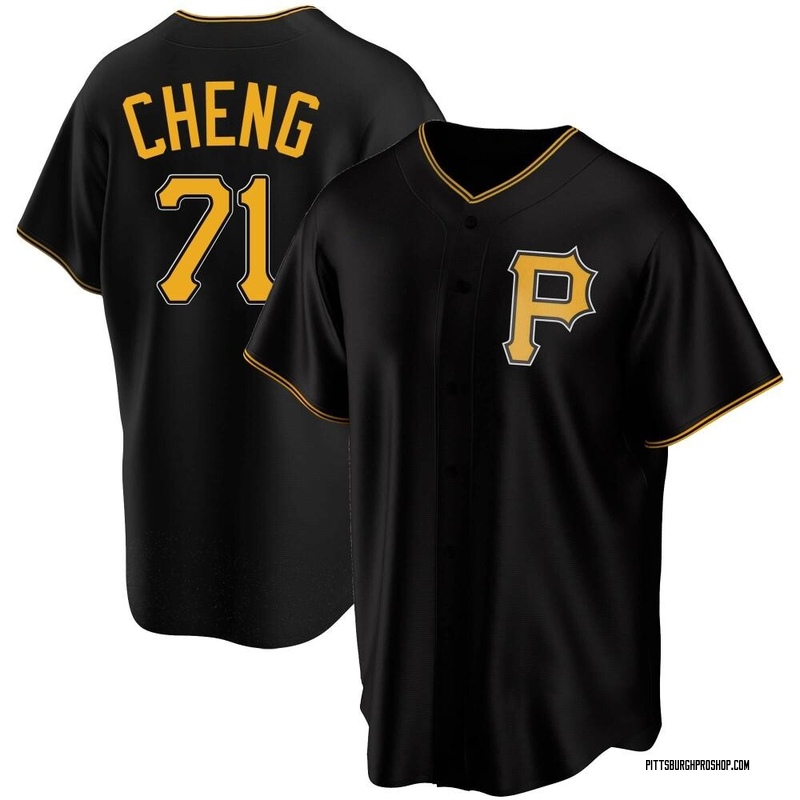 Tsung-Che Cheng Men's Pittsburgh Pirates Alternate Jersey - Black Replica