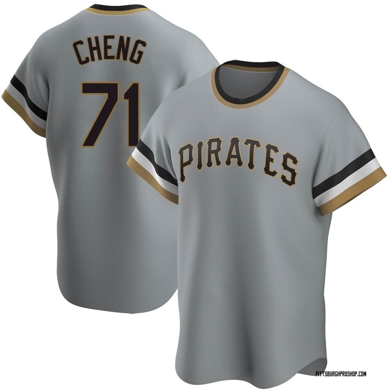 Tsung-Che Cheng Men's Pittsburgh Pirates Road Cooperstown Collection Jersey - Gray Replica