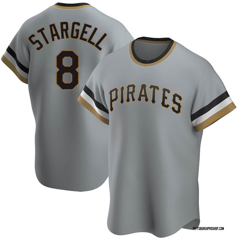 WILLIE STARGELL #8 Pittsburgh Pirates Jersey by Mitchell & Ness, Black  Size 2XLT
