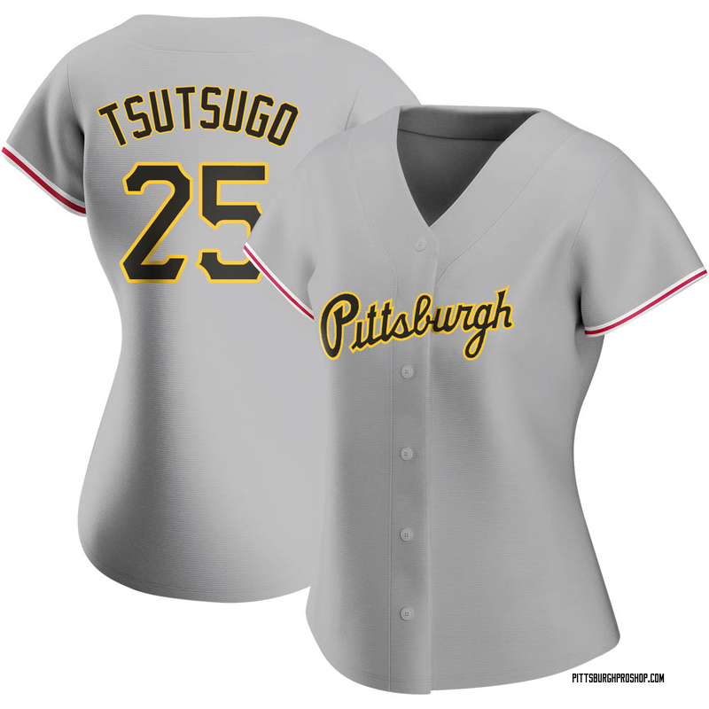 Yoshi Tsutsugo Women's Pittsburgh Pirates Road Jersey - Gray Authentic